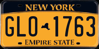 NY license plate GLO1763