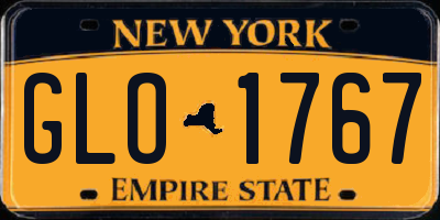 NY license plate GLO1767