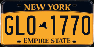 NY license plate GLO1770