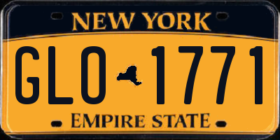NY license plate GLO1771