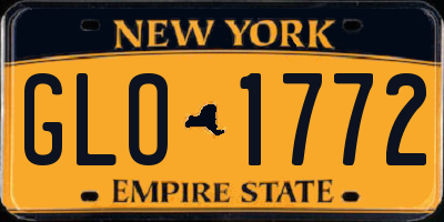 NY license plate GLO1772