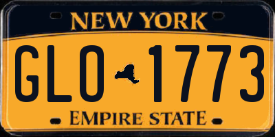 NY license plate GLO1773