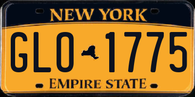 NY license plate GLO1775