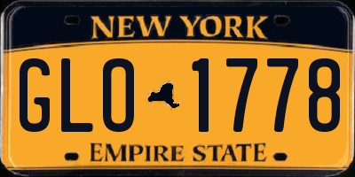 NY license plate GLO1778