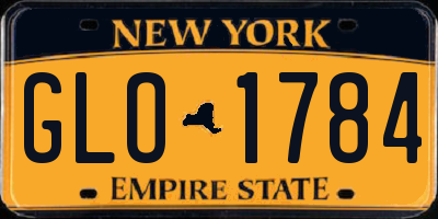 NY license plate GLO1784