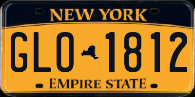 NY license plate GLO1812