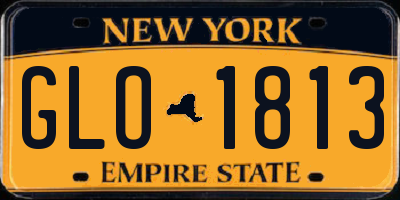 NY license plate GLO1813