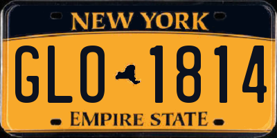 NY license plate GLO1814
