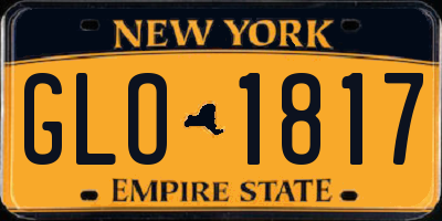 NY license plate GLO1817