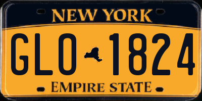 NY license plate GLO1824