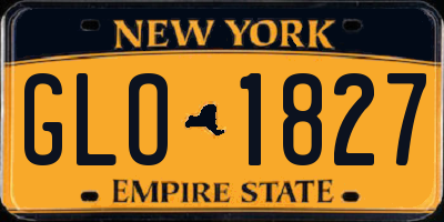 NY license plate GLO1827