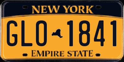 NY license plate GLO1841
