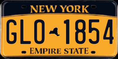 NY license plate GLO1854