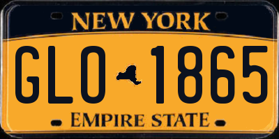 NY license plate GLO1865