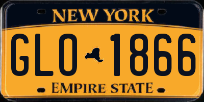 NY license plate GLO1866