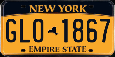 NY license plate GLO1867