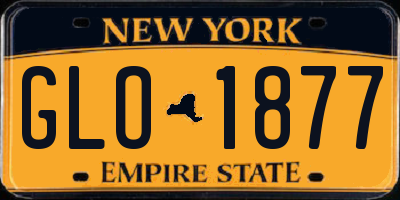 NY license plate GLO1877