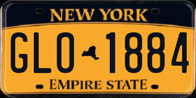 NY license plate GLO1884