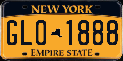 NY license plate GLO1888