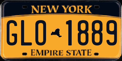 NY license plate GLO1889