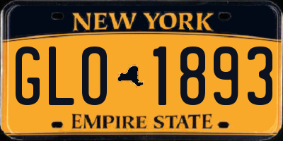 NY license plate GLO1893