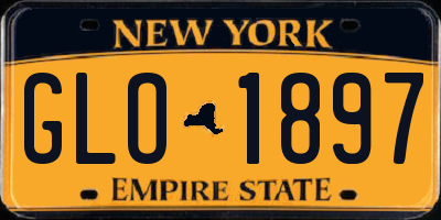 NY license plate GLO1897