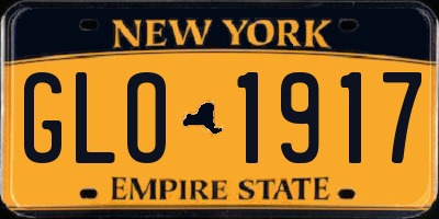 NY license plate GLO1917
