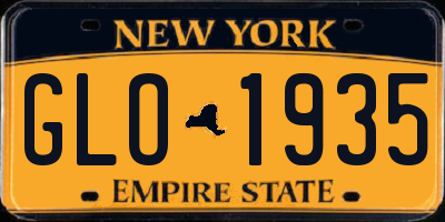 NY license plate GLO1935