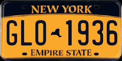 NY license plate GLO1936