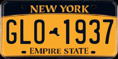 NY license plate GLO1937