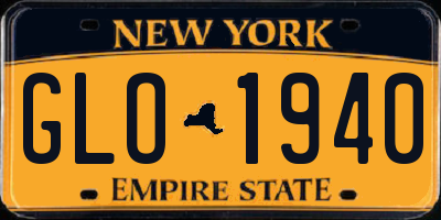 NY license plate GLO1940