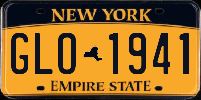 NY license plate GLO1941