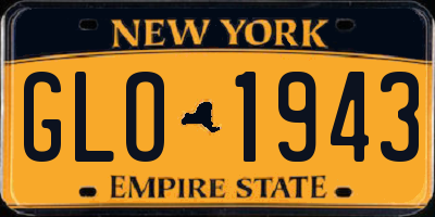 NY license plate GLO1943