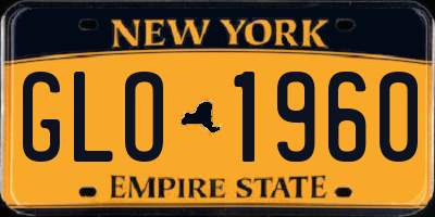 NY license plate GLO1960
