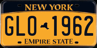 NY license plate GLO1962