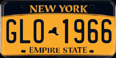 NY license plate GLO1966