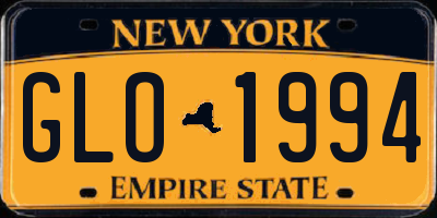 NY license plate GLO1994