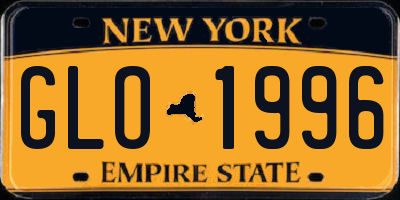 NY license plate GLO1996