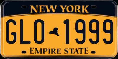 NY license plate GLO1999
