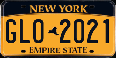 NY license plate GLO2021