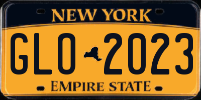 NY license plate GLO2023