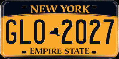 NY license plate GLO2027