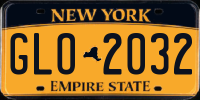 NY license plate GLO2032