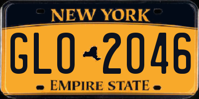 NY license plate GLO2046