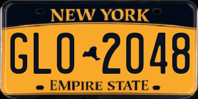 NY license plate GLO2048