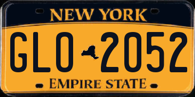 NY license plate GLO2052