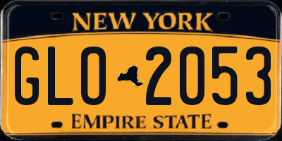 NY license plate GLO2053