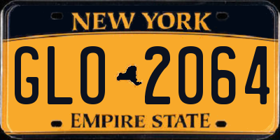 NY license plate GLO2064