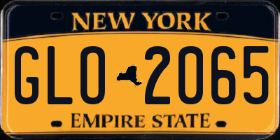 NY license plate GLO2065