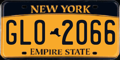 NY license plate GLO2066